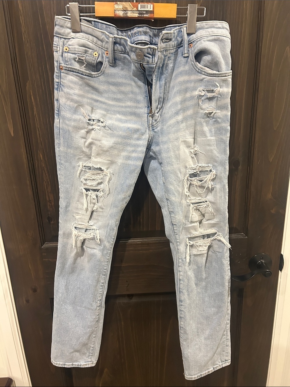 American Eagle Outfitters Light Blue Slim Distressed Jeans